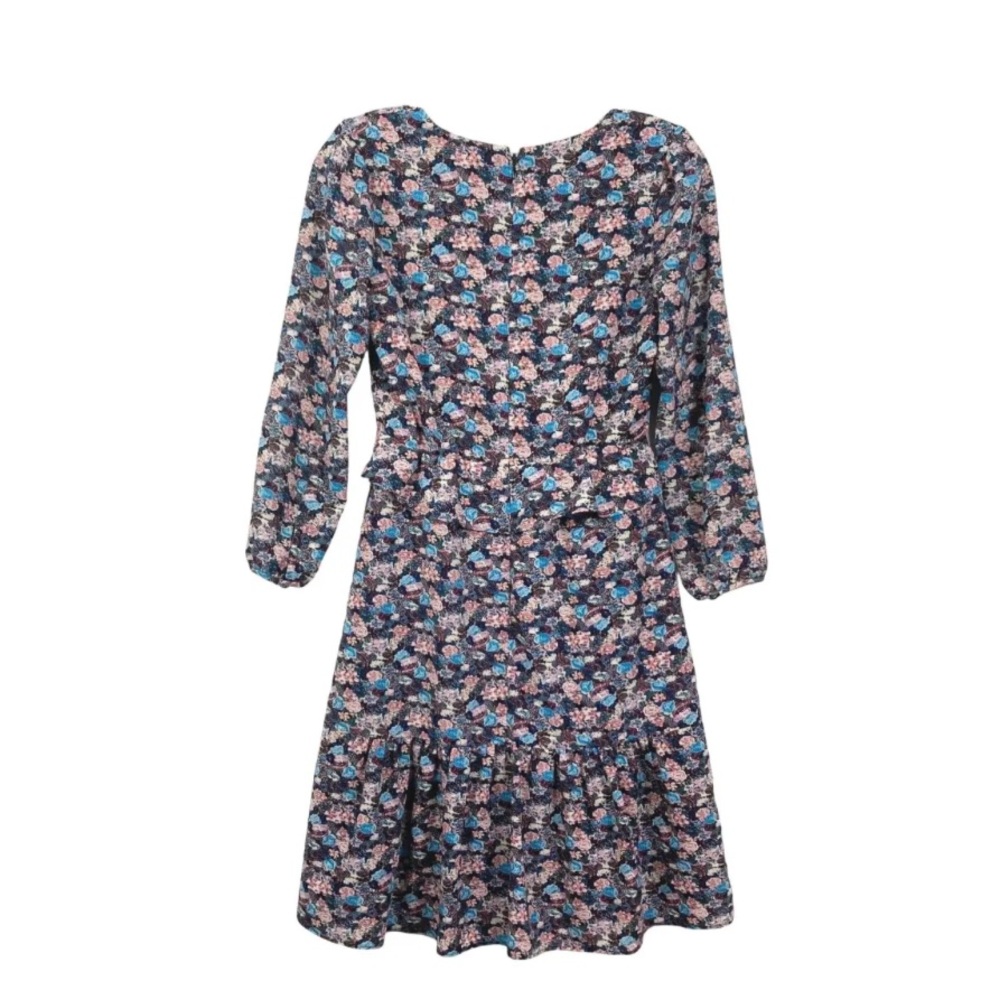 J Crew Floral V Neck Midi Dress Size 2 - Picture 4 of 13